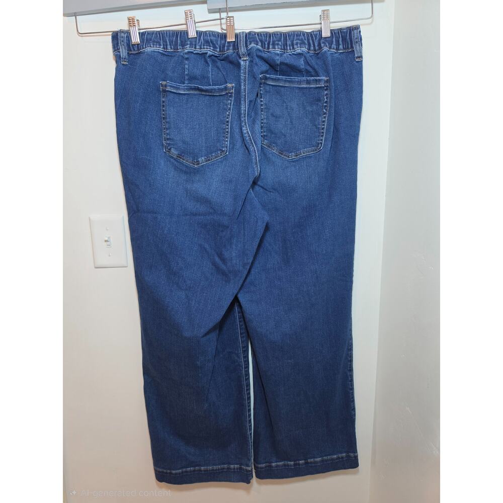 Torrid Jeans Weekend Wide Leg/Flare Mid Rise PLUS Sz 2 / 2X Drawstring Stretch - Picture 6 of 10